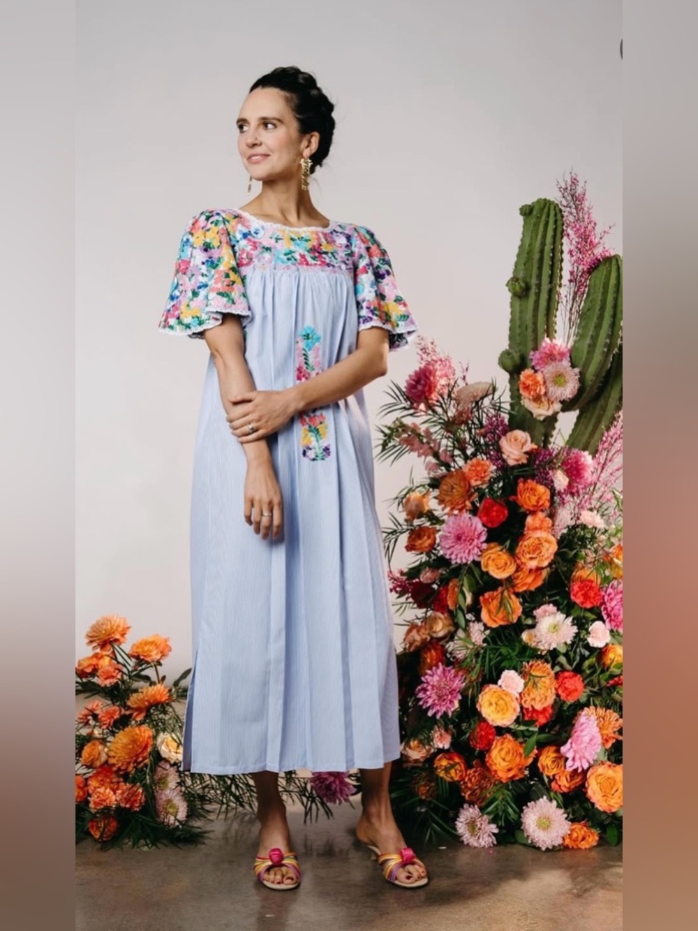 Mi Golondrina Julieta Suerte Arroyo Midi Dress